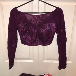 Two piece purple homecoming dress (size small)